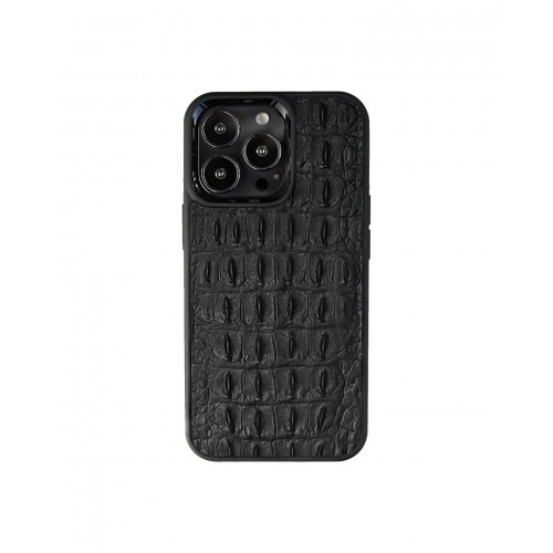 Кожа крокодила с шипами черный Кожа крокодила с шипами черный