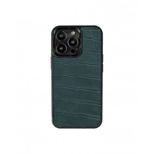 Кожа КРС с тиснением темно зеленый