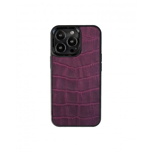 Кожа КРС с тиснением фиолетовый