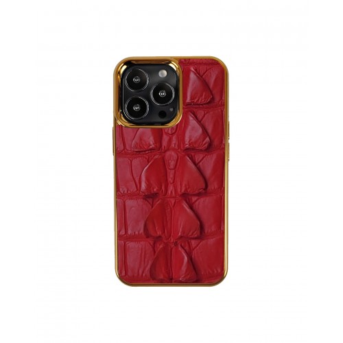 Кожа крокодила с шипами хвост красный Кожа крокодила с шипами хвост красный