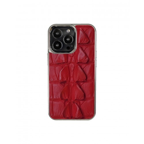 Кожа крокодила с шипами хвост красный Кожа крокодила с шипами хвост красный